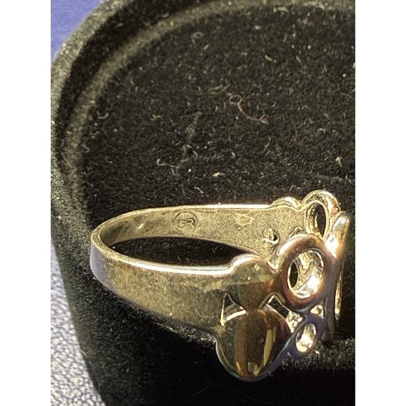 Vintage Sterling Silver Ring Open Circles GR Mark Size 8 Artisan Band 925 - Picture 16 of 16